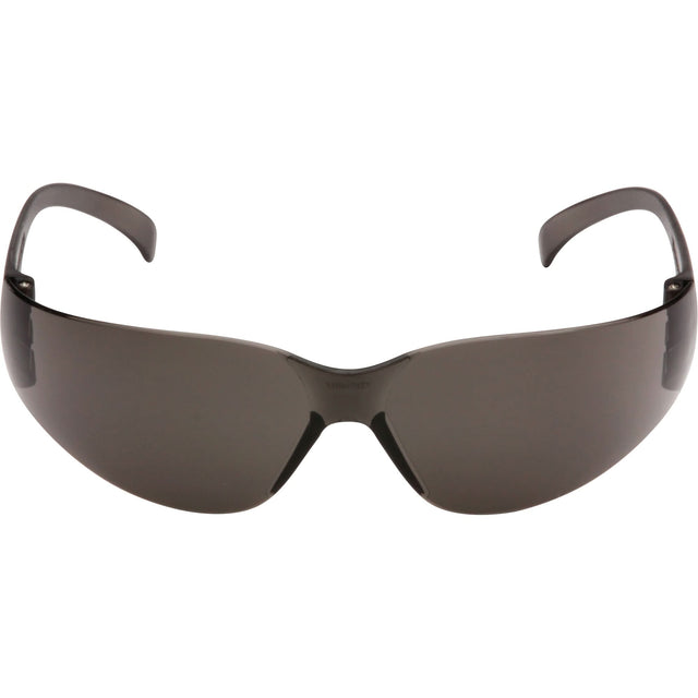 Intruder Safety Glasses, Grey/Smoke Lens, Anti-Scratch, ANSI Z87+/Meets/Exceeds CSA Z94.3