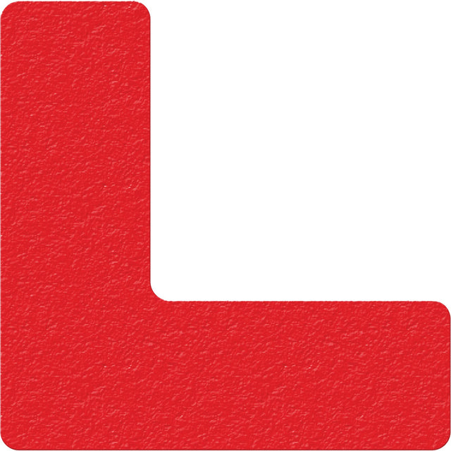 Lean 5S Manufacturing Markers, L, 6" L x 6" W, Red, Vinyl
