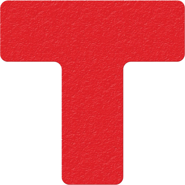 Lean 5S Manufacturing Markers, T, 6" L x 6" W, Red, Vinyl