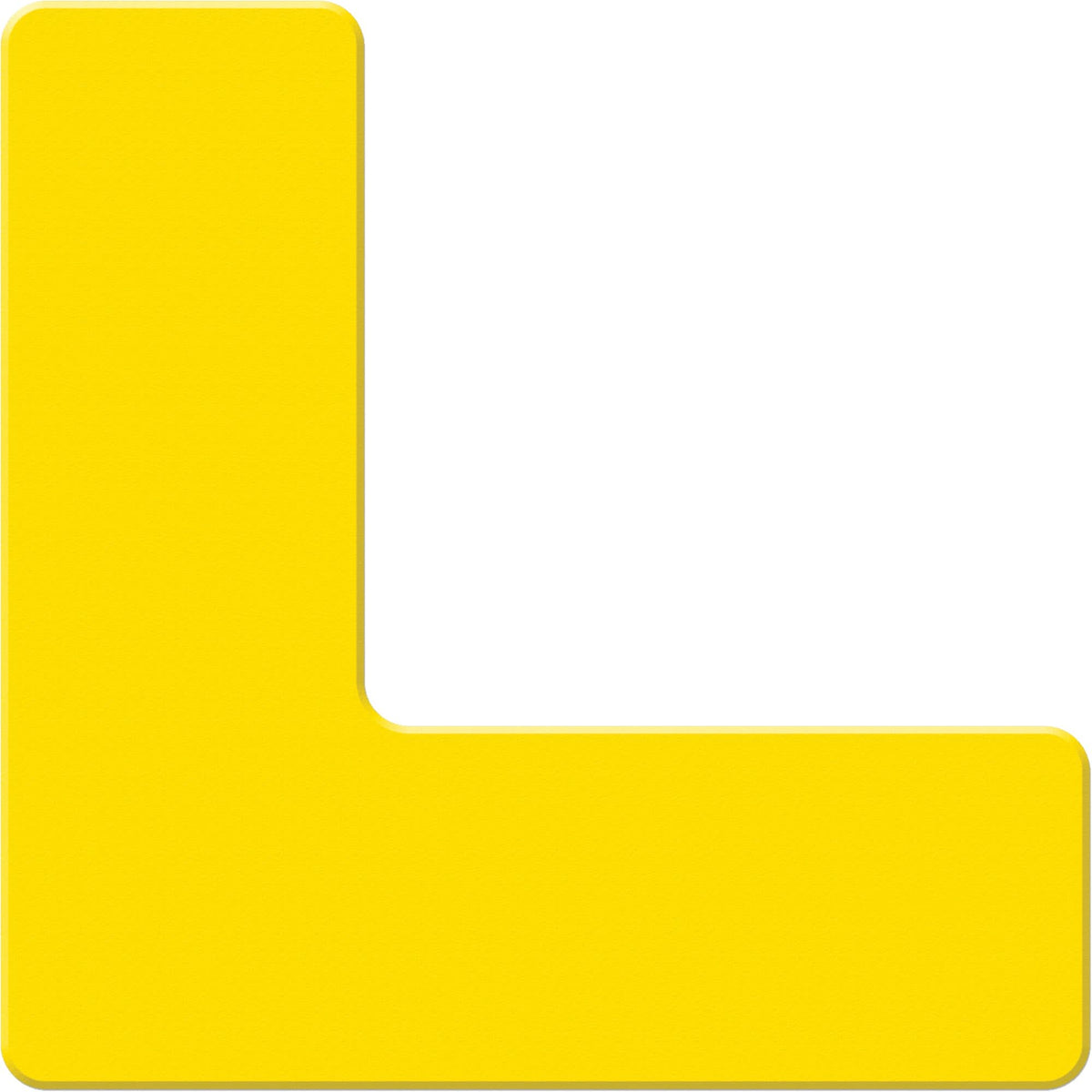 Armor Stripe Lean/5S Markers, L, 6" L x 6" W, Yellow, Plastic