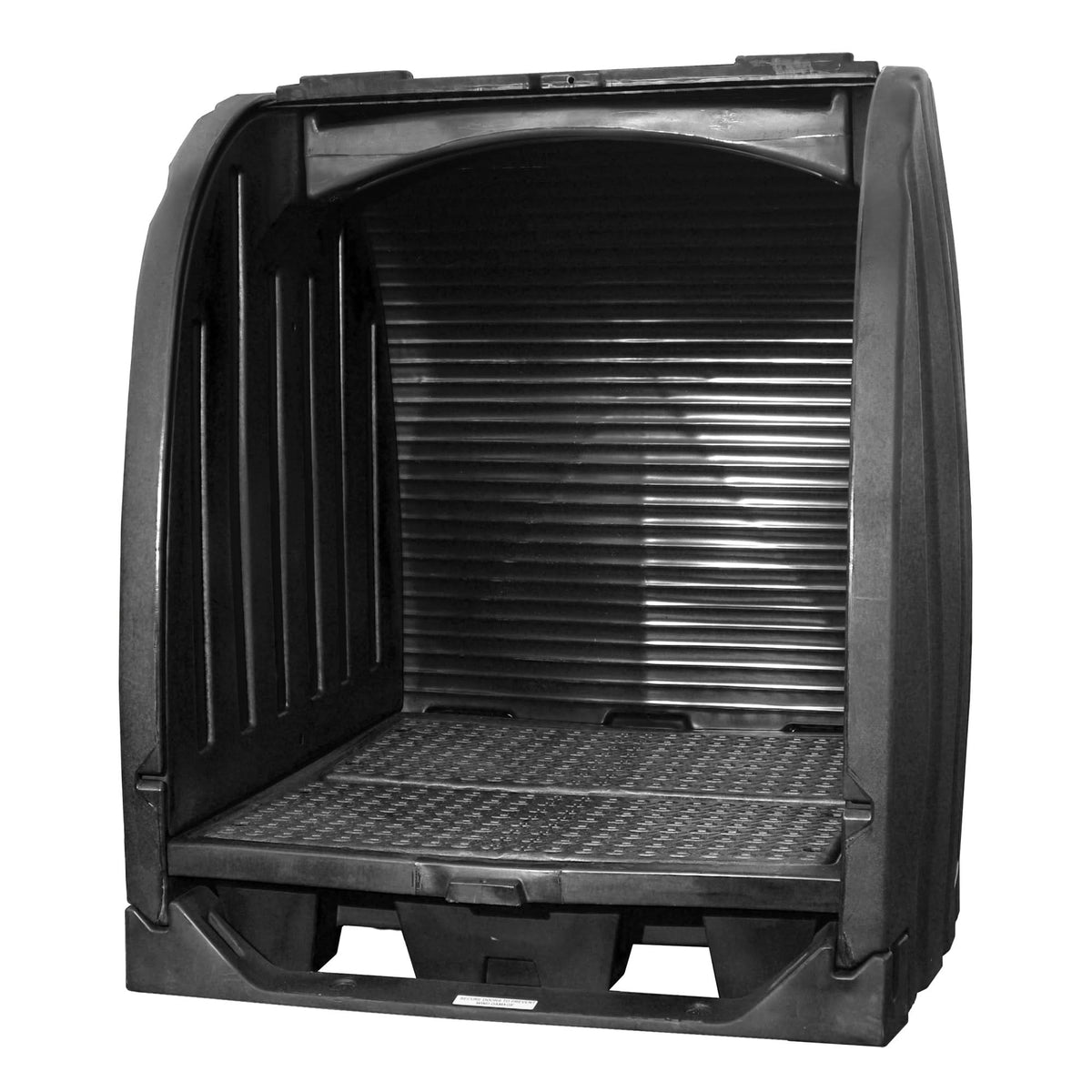 Spill Containment Sheds With Drain, 65" L x 58" W x 69" H, 6000 lbs. Load Capacity