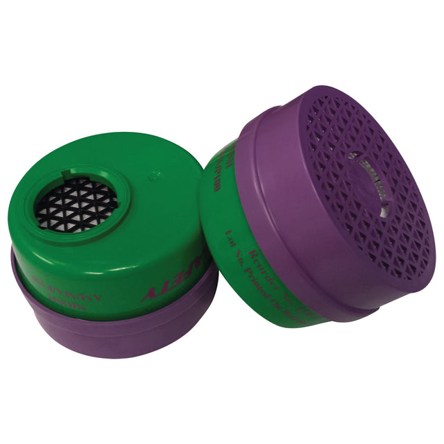 Respirator Cartridge, Combination Gas/Vapour Cartridge and Particulate Filter, Ammonia/Methylamine/P100 Filter