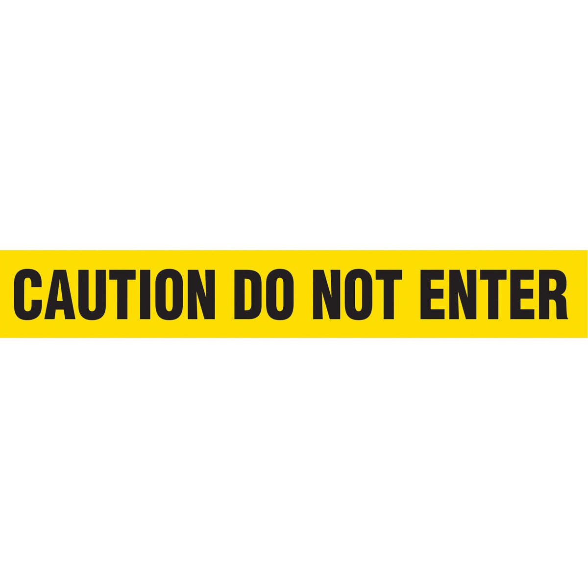 Barricade Tape, English, 3" W x 1000' L, 2 mils, Black on Yellow