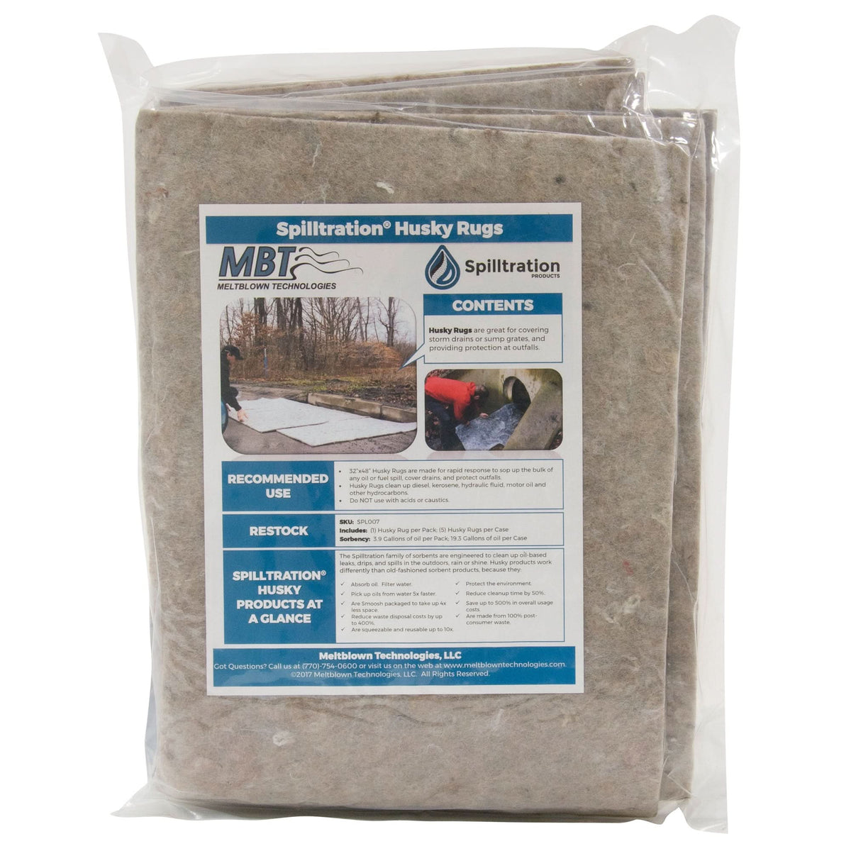 Spilltration™ Husky Rugs, 32" W x 4' L, Heavyweight