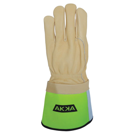 Lineman's Gloves, Medium, Grain Cowhide Palm