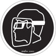 Face Protection Required CSA Standard Safety Sign, 6" x 6", Vinyl, Pictogram
