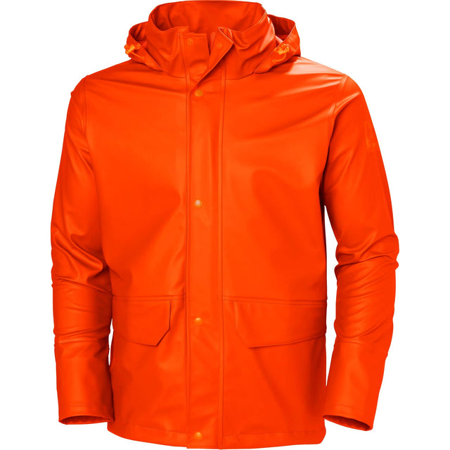 Gale Rain Jacket, Polyester/Polyurethane, Large, Orange