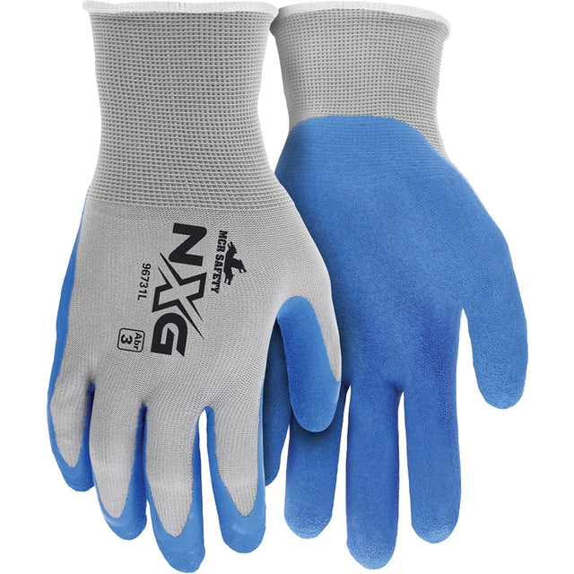 NXG® Coated Gloves, Large, Rubber Latex Coating, 13 Gauge, Nylon Shell