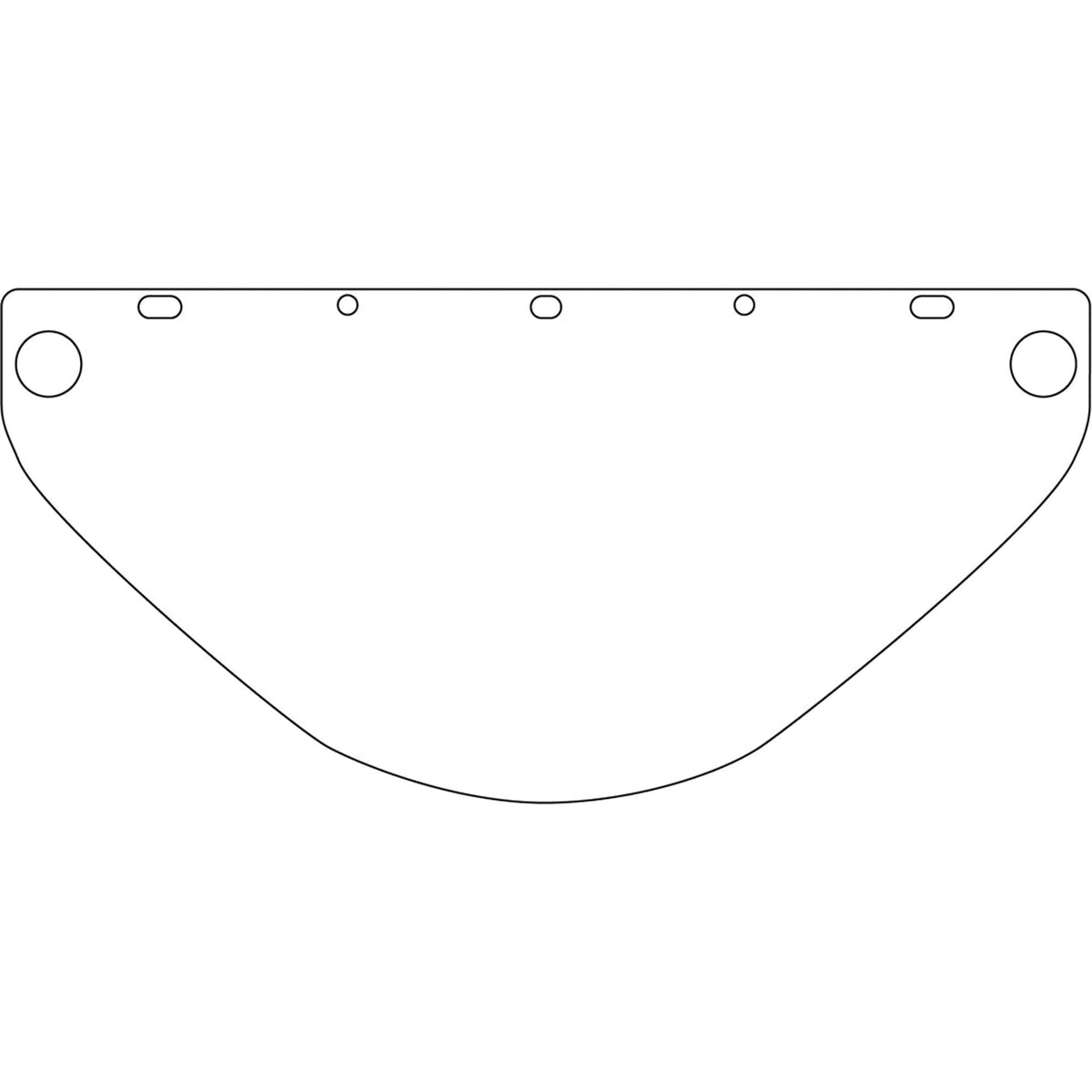 Dynamic™ Universal Fit Safety Visor, Polycarbonate, Clear Tint