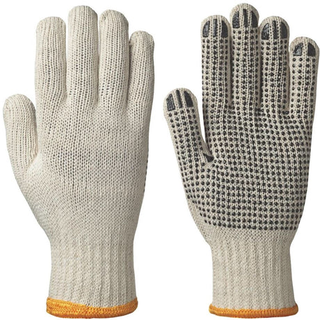 501 Knitted Dotted-Palm Gloves, Poly/Cotton, Large