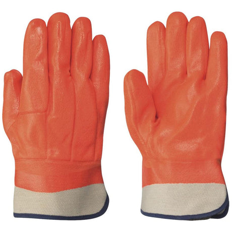 846 Lined Gloves, One Size, Foam PVC Coating, PVC Shell