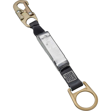 SA-5207-2 Shock Absorbing Lanyard, 1.5', D-Ring Center, Snap Hook Leg Ends, Polyester