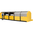 Outdoor 5-Tank Ultra-Modular IBC Spill Pallet, 375 US gal. Spill Capacity, 312" x 79" x 62"