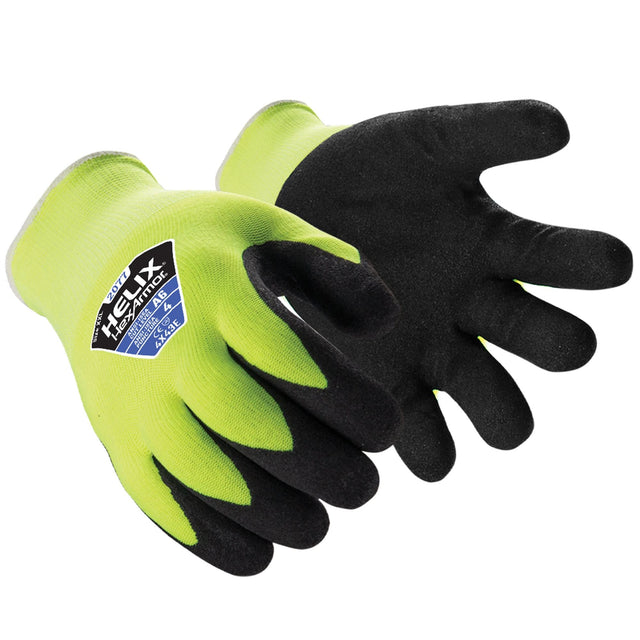 Helix® Cold Weather 2077 Cut-Resistant Gloves, Size Medium/8, 13 Gauge, Nitrile Coated, Fibreglass/Acrylic Shell, ASTM ANSI Level A6
