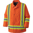 5537A Quilted Duck Safety Parka, High Visibility Orange, Medium