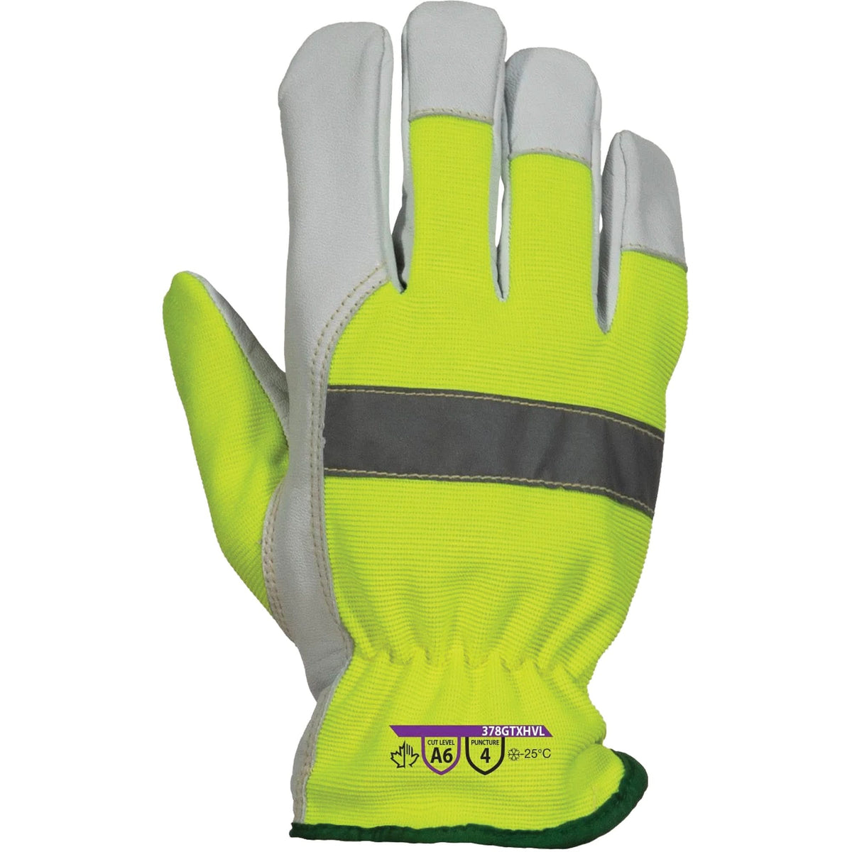 Endura® High-Visibility Cut-Resistant Driver's Gloves, Size Large, 21 Gauge, Goatskin Shell, ASTM ANSI Level A6