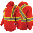 Atlas Guardian® FR/AR Full-Zip Hoodies, Men's, Small, High Visibility Orange, 18 cal/cm²