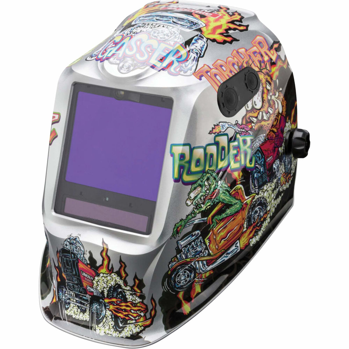 VIKING™ 3350 ADV Hot Rodders™ Helmet, 3.74" L x 3.15" W View Area, 5 - 13 Shade Range