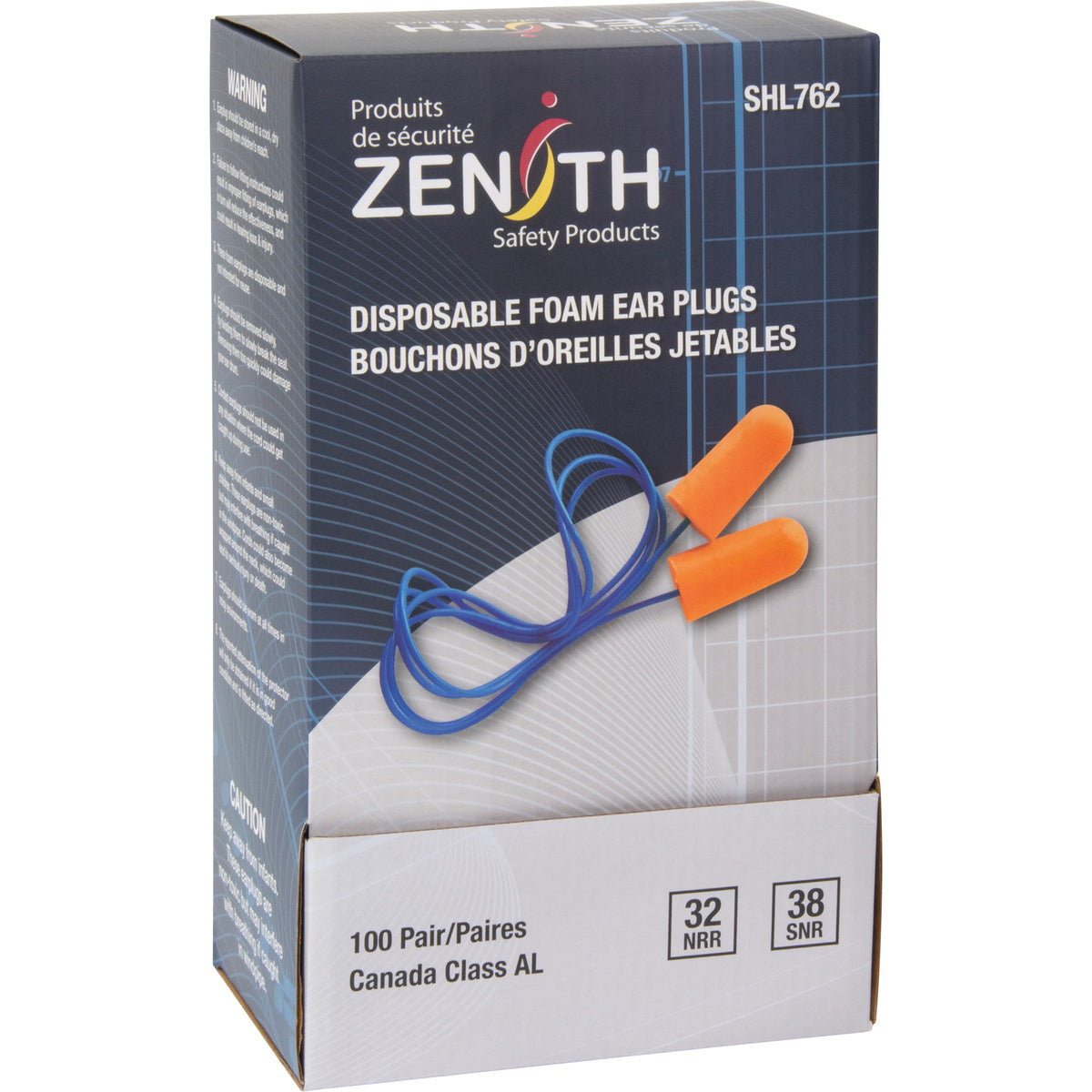 Foam Earplugs, Pair - Polybag, Corded