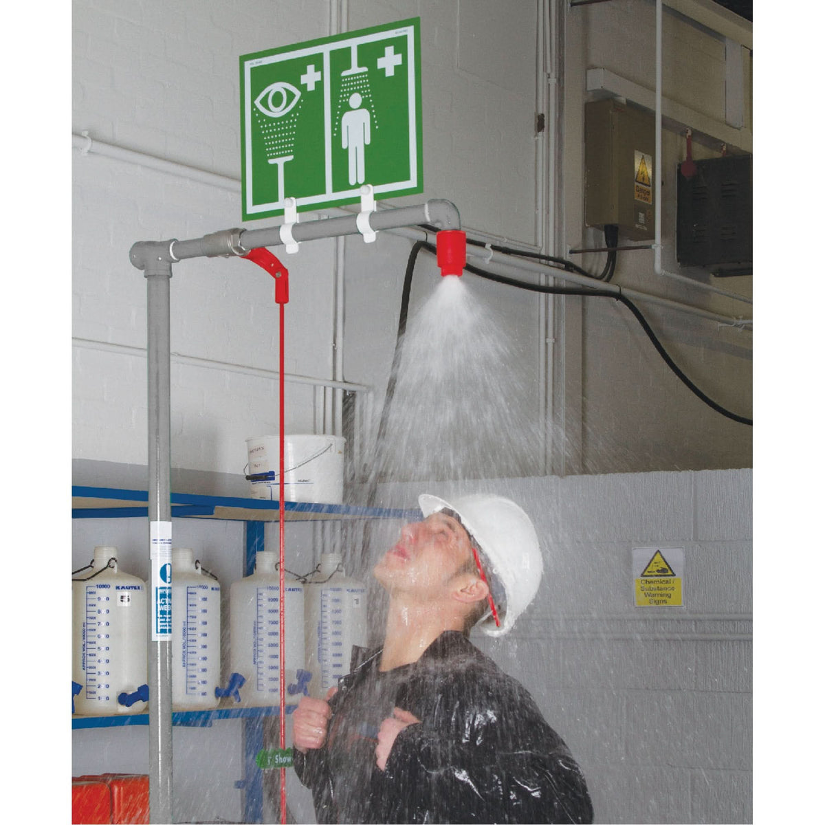 Combination Shower with Closed ABS Bowl & Top Inlet, Pedestal