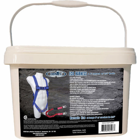 ECO™ Safety Harness in Pail with 6' Lanyard, CSA Certified, Class A, 255 lbs. Cap.