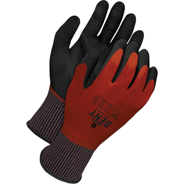 Deny® Lined Cut-Resistant Food Contact Gloves, Size 9, 18 Gauge, Foam Nitrile Coated, HPPE Shell, ASTM ANSI Level A6/EN 388 Level F