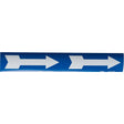 Arrow Pipe Markers, Self-Adhesive, 4" H x 12" W, White on Blue