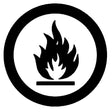 WHMIS Pictogram - Flammable / Combustible, Vinyl, Sheet, 5/8" L x 3/4" W