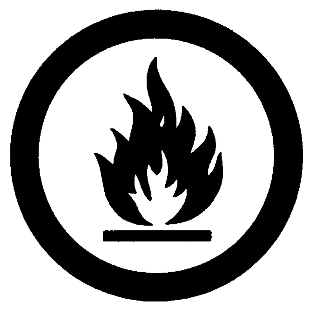 WHMIS Pictogram - Flammable / Combustible, Vinyl, Sheet, 5/8" L x 3/4" W