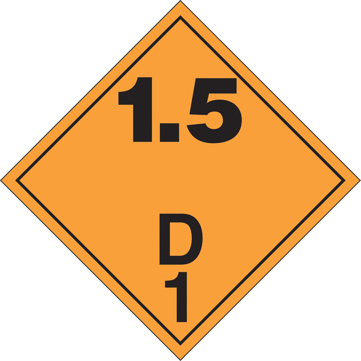 Explosive Materials TDG Placard, Aluminum