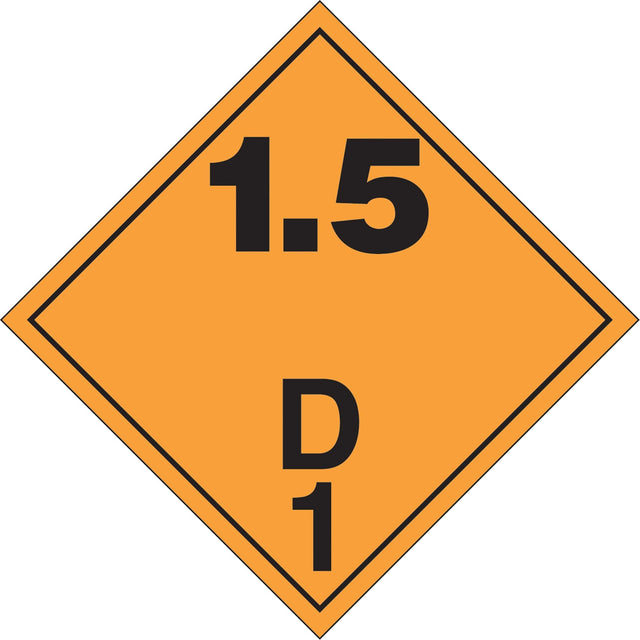 Explosive Materials TDG Placard, Aluminum