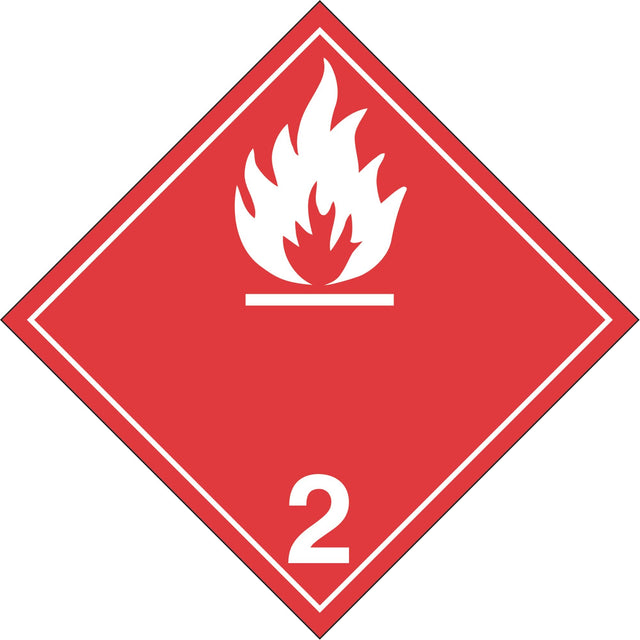 Flammable Gases TDG Placard, Aluminum