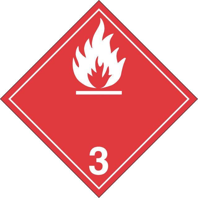Flammable Liquids TDG Placard, Tagboard