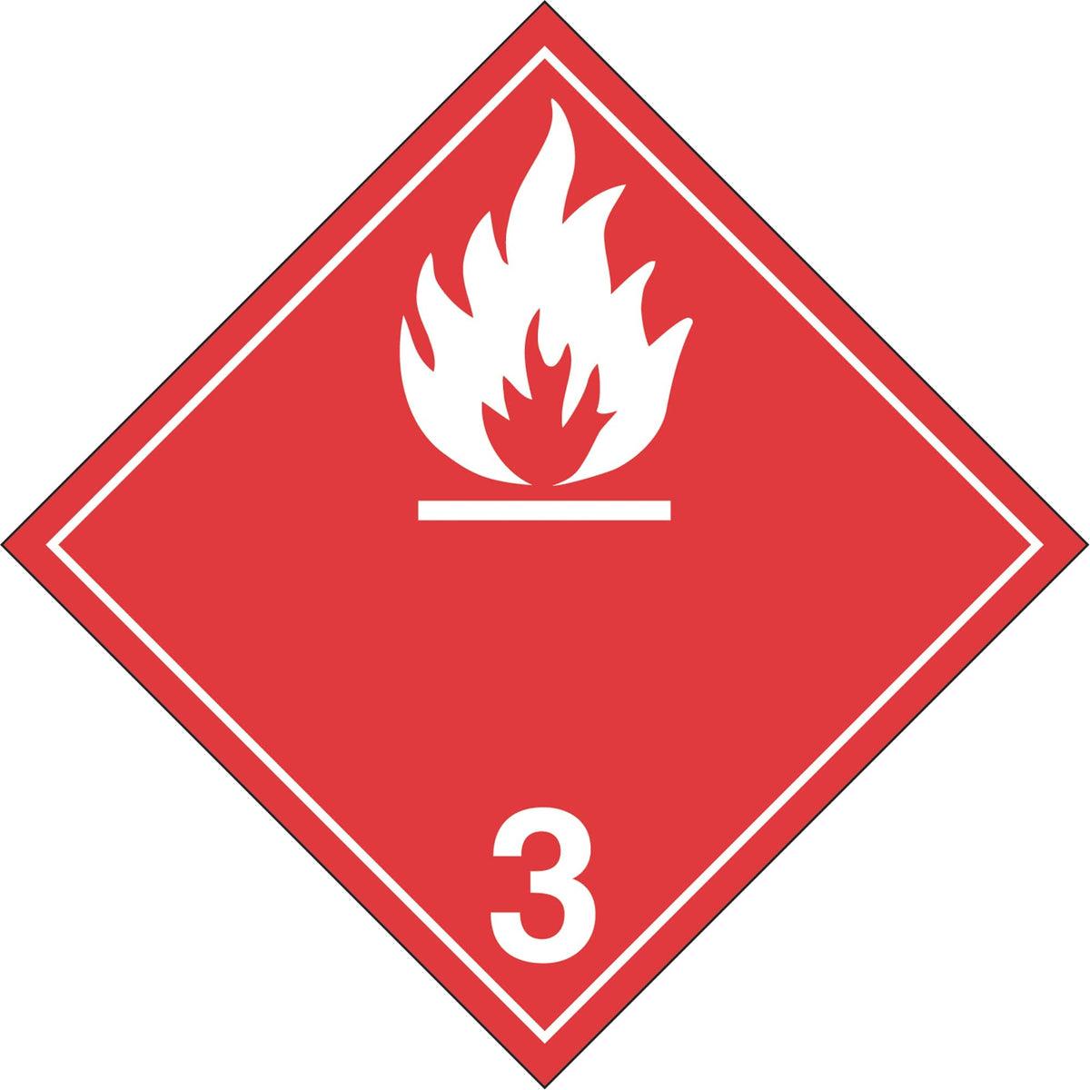 Flammable Liquids TDG Placard, Adhesive Vinyl