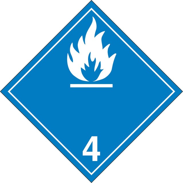 Water Reactive Substances TDG Placard, Tagboard