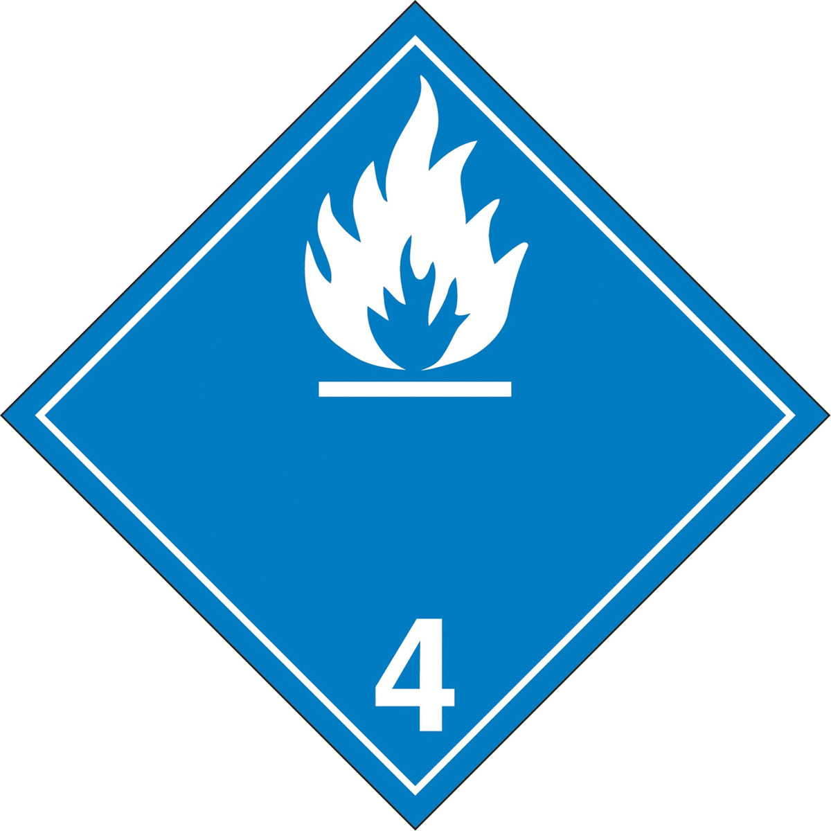 Water Reactive Substances TDG Placard, Plastic