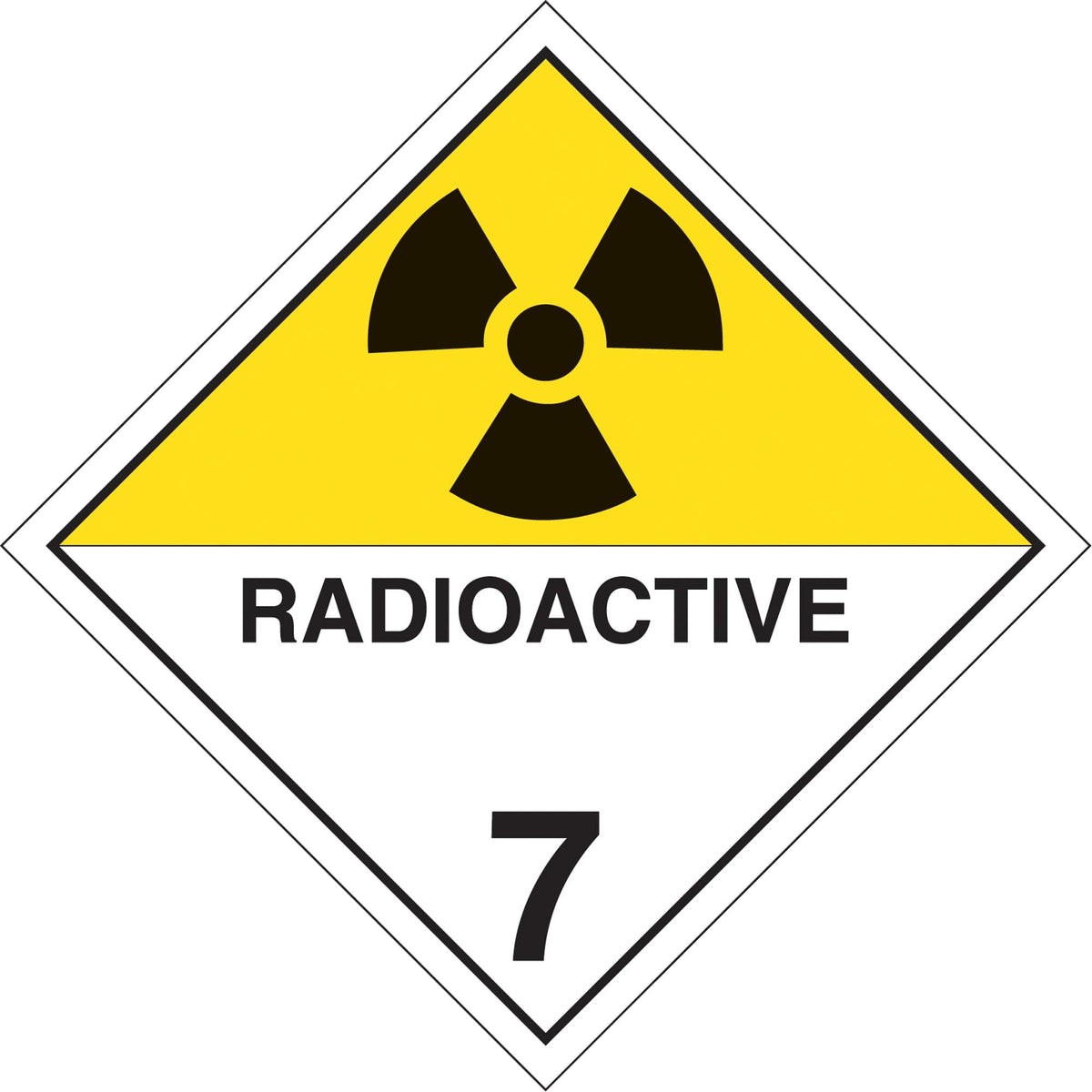 Radioactive Materials TDG Placard, Plastic