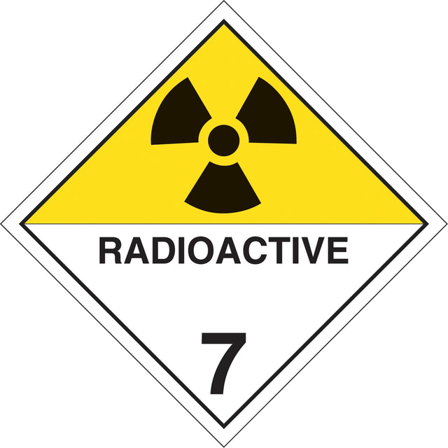 Radioactive Materials TDG Placard, Plastic