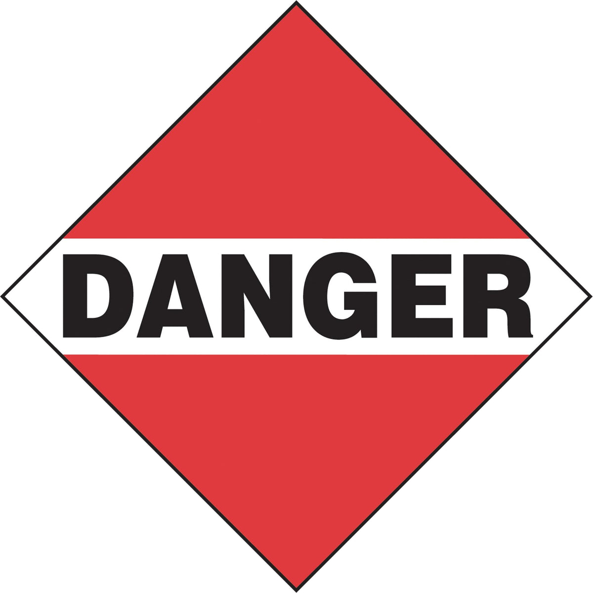 Danger Mixed Load TDG Placard, Aluminum