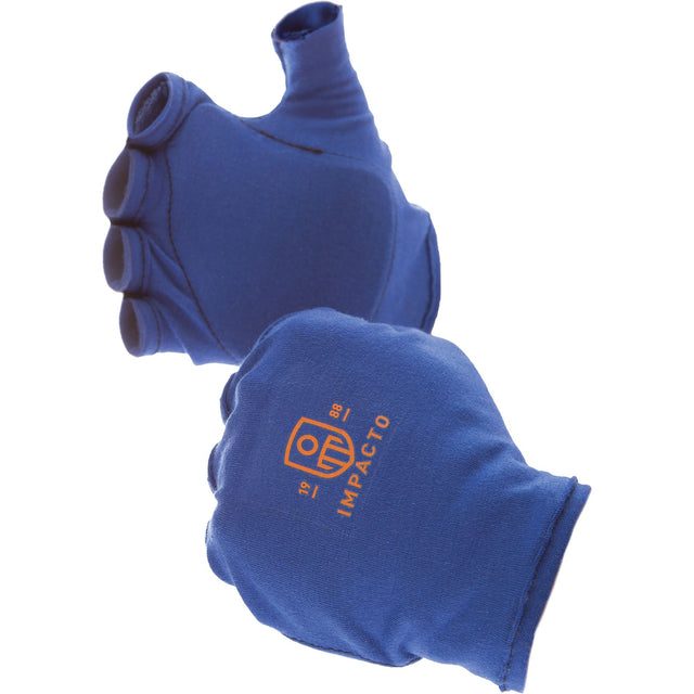 Anti-Impact Fingerless Left-Hand Glove Liner, 8/Medium, Synthetic Palm, Slip-On Cuff