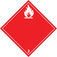 Flammable Gases TDG Placard, Plastic