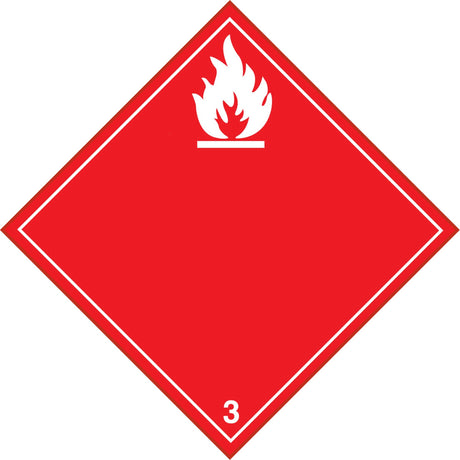 Flammable Gases TDG Placard, Adhesive Vinyl