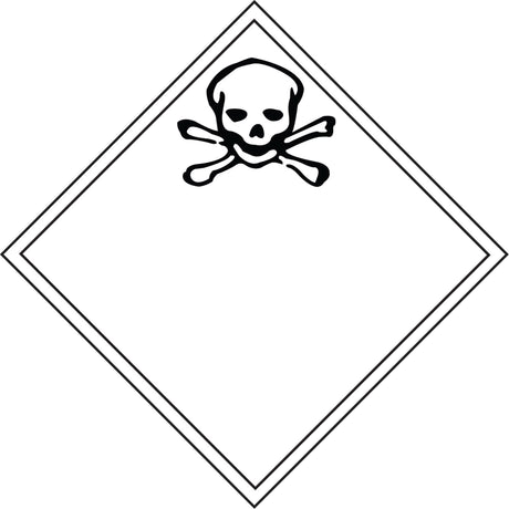 Toxic Gas TDG Placard, Adhesive Vinyl