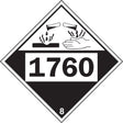1760 Aluminum Phosphate Corrosive Materials TDG Placard, Plastic