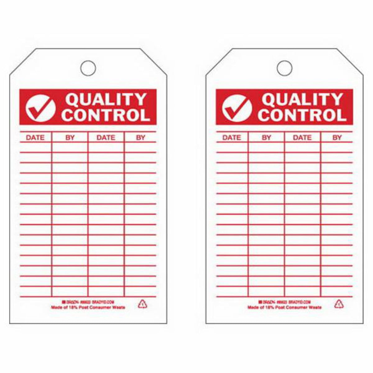 Material Control Tags, Polyester, 4" W x 7" H, English