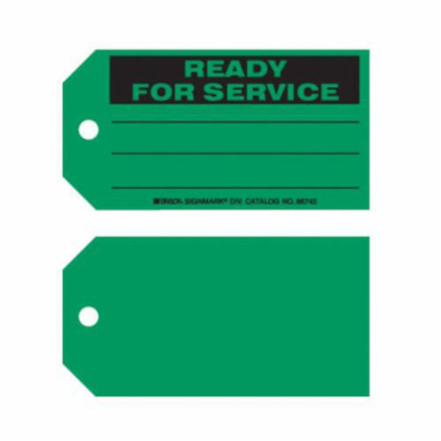 "Ready For Service" Tags, Paper, 5-3/4" W x 3" H, English