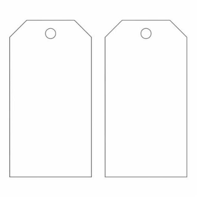 Blank Accident Prevention Tags, Metal, 3" W x 5-3/4" H