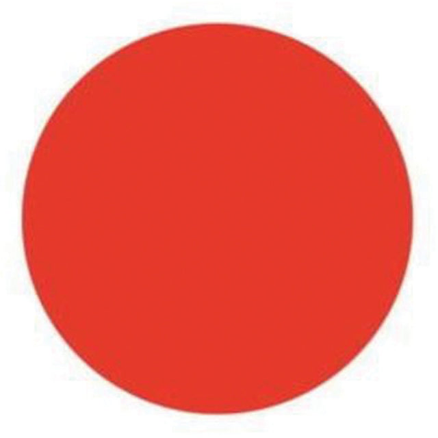 Round Write-On Labels, Circle, 1.5" L x 1.5" W, Red