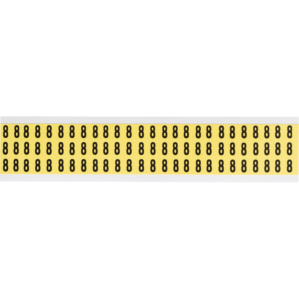 Individual Number and Letter Labels, 9, 5/8" H, Black on Yellow