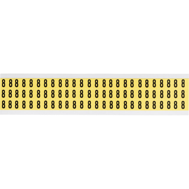 Individual Number and Letter Labels, 9, 5/8" H, Black on Yellow